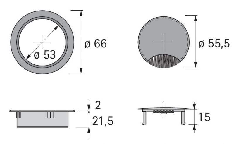 Kabeldurchlass Mit B Rste Edelstahl Optik Selbst Schreinern De