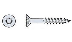 Torx, Teilgewinde, verzinkt