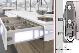 Actro Führung mit Silent System für 19mm Korpusseitendicke