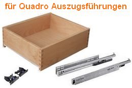 Holzschubkasten passend zu Quadro Auszugsführung