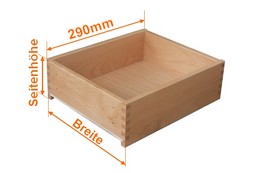 Schubkästen Länge 290mm