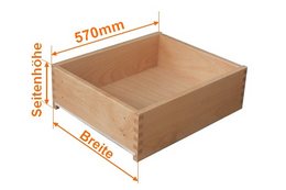Schubkästen Länge 570mm