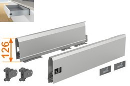 ArciTech Komplettsets für variable Schubkastenbreiten Höhe 126mm