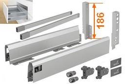 ArciTech Komplettsets für variable Schubkastenbreiten Höhe 186mm