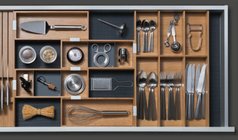 Innenorganisation aus Eiche lackiert