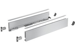 Hettich AvanTech YOU Zargensets silber für variable Schubkastenbreiten