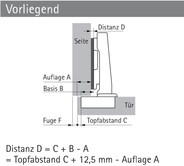 Topfscharnier Intermat 9944 125° (Außenseite)