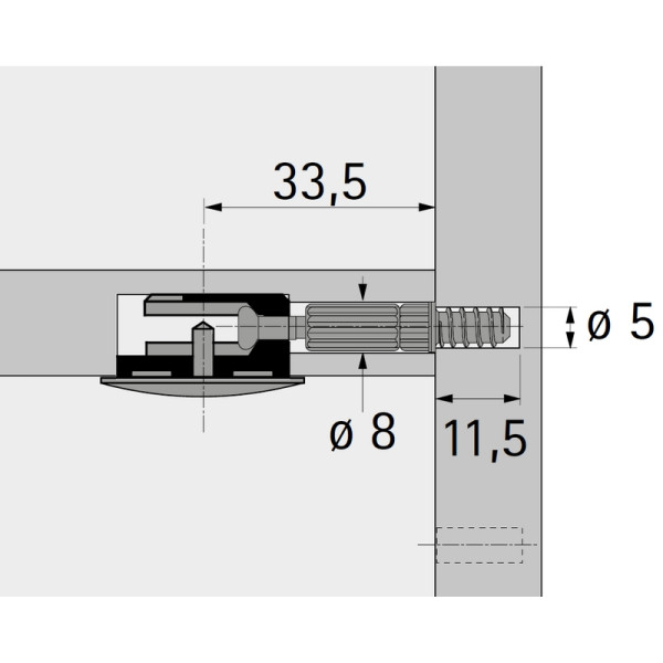Einschraubdübel DU 262 für Rastex 25