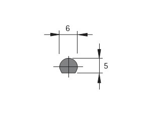 Drehstange 1000mm 6/5