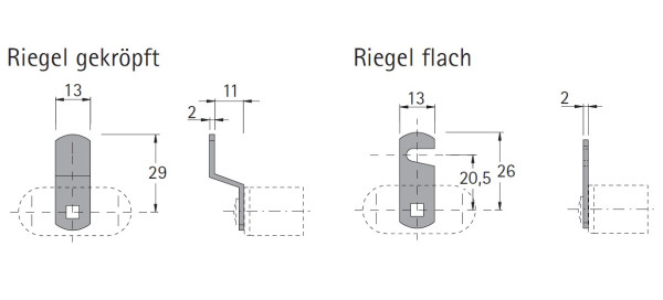 Hebelzylinderschloß mit Zubehör (Set)