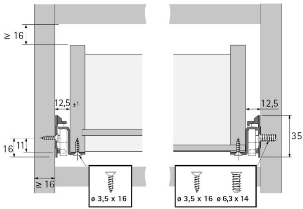 Rollenführung FR 402 Teilauszug 400mm