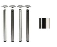 Tischbeine ø60mm x 710mm Edelstahl finish (Set)