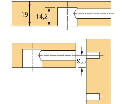 Rastex 15 für 19mm Böden mit Abdeckrand vernickelt