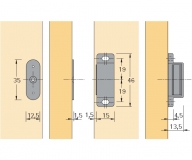 Haftmagnetschnäpper M 71/GP 1 (weiß)