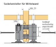 Sockelversteller Systema Top 2000, 80 - 120 mm