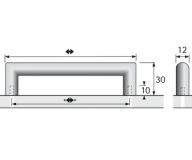 Möbelgriff -Narona- Bohrabstand 480mm Edelstahl gebürstet