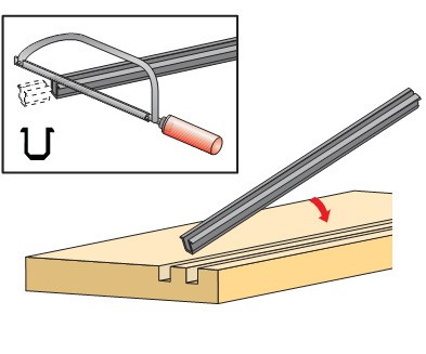 Lauf- und Führungsprofil für Nutenmontage braun Slide Line 55