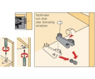Exzenter Verbindungsbeschlag VB 36 für Böden 19mm
