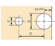 Exzenter Verbindungsbeschlag VB 36 für Böden 19mm