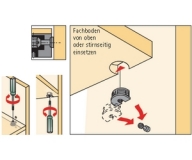 Exzenter Verbindungsbeschlag VB 35, Böden 16mm