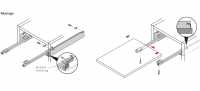 Teilauszug für Schreibplatten Quadro 25 Belastbarkeit 25 kg