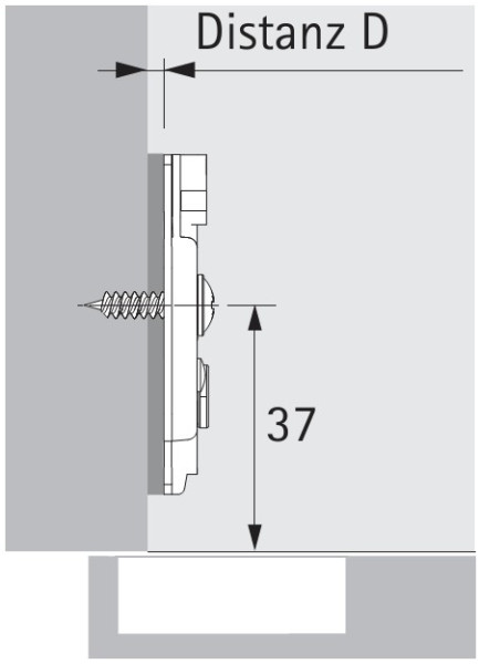 Anschraub-Kreuzmontageplatte TOP 3mm sensys