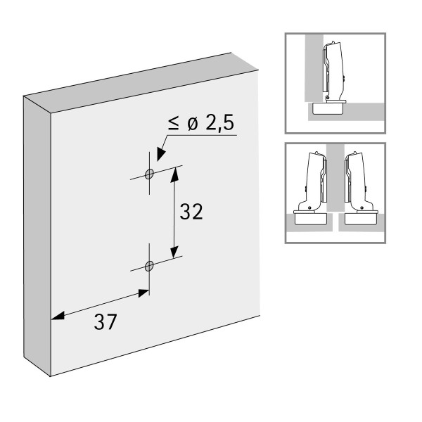 Anschraub-Kreuzmontageplatte TOP 3mm sensys