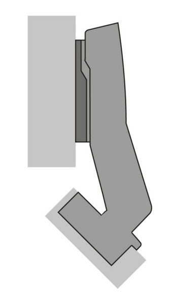 Topfscharnier sensys 8639i W45 für Eck- und Winkelschränke Basis -2mm