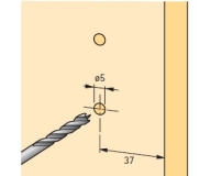 Anschraub-Kreuzmontageplatte TOP 3mm sensys, für Bohrungen 5mm