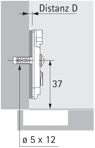 Anschraub-Kreuzmontageplatte TOP 3mm sensys, für Bohrungen 5mm