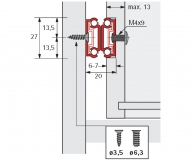 Kugelauszug KA 290 Überauszug 310mm (Garnitur)