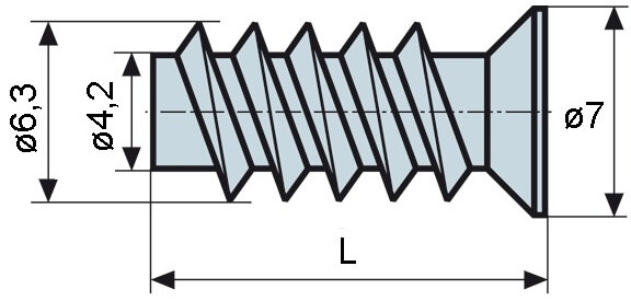 Direktbefestigungsschraube 6,3 x 18 (200 St.)