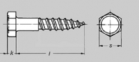 Sechskant-Holzschraube DIN 571 8,0 x 100mm