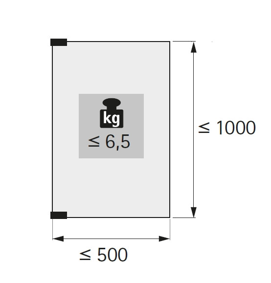 Glastürscharnier ET 150 (Garnitur)