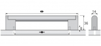 Möbelgriff -Brema- Bohrabstand 416mm Edelstahl Optik