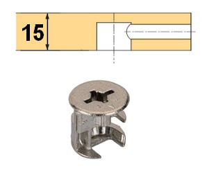 Rastex 15 für 15mm Böden ohne Abdeckrand vernickelt