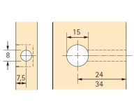 Rastex 15 für 15mm Böden ohne Abdeckrand vernickelt
