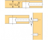 Rastex 15 für 15mm Böden ohne Abdeckrand vernickelt