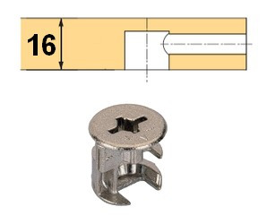 Rastex 15 für 16mm Böden mit Abdeckrand vernickelt
