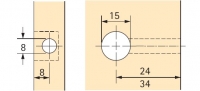 Rastex 15 für 16mm Böden mit Abdeckrand vernickelt