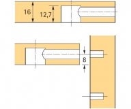 Rastex 15 für 16mm Böden mit Abdeckrand vernickelt