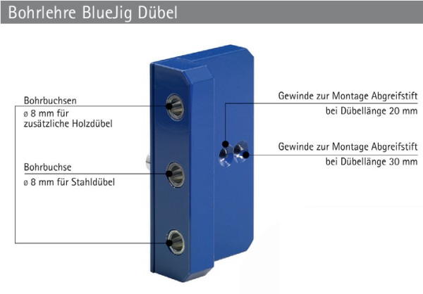 Bohrlehre BlueJig Dübel