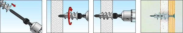 Gipskartondübel GK 13 x 25 (100 Stück)