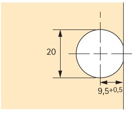 Exzenter Verbindungsbeschlag VB 35 M, Böden 16mm