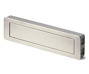 Touch-in Rechteckgriff Edelstahl Optik