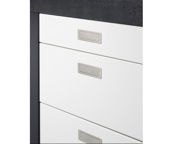 Touch-in Rechteckgriff Edelstahl Optik