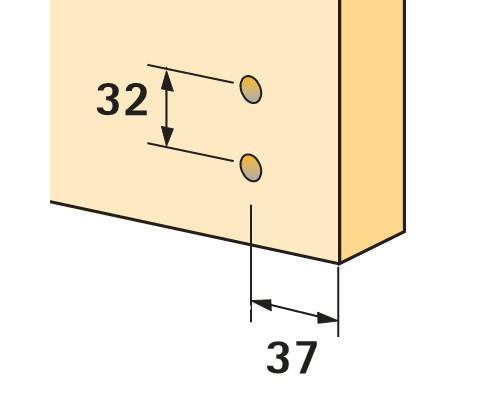Ankörnlehre für Anschraub-Kreuzmontageplatten