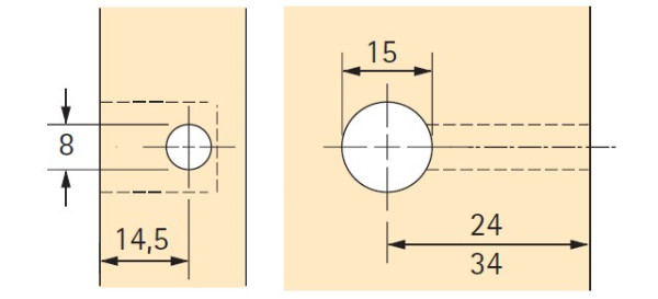 Rastex 15 für 29mm Böden mit Abdeckrand vernickelt
