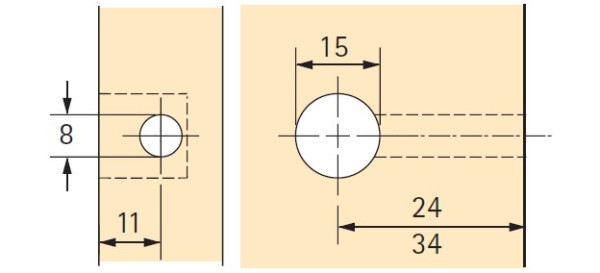 Rastex 15 für 22mm Böden mit Abdeckrand vernickelt