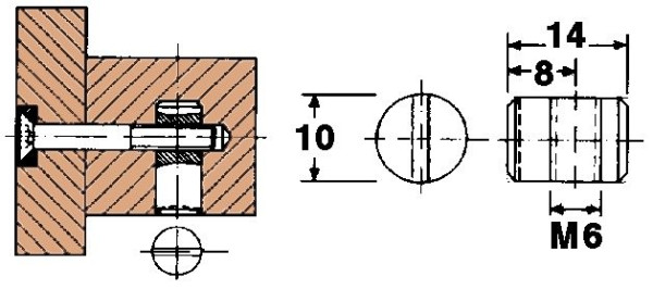 Quermutterbolzen M6